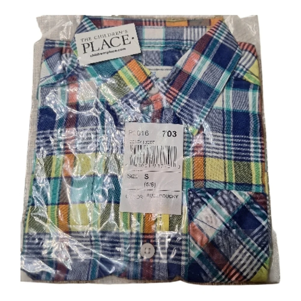 The Children's Place Multicolor Plaid Shirt Boys 5/6